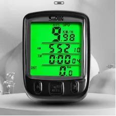 Waterproof LCDisplay Cycling Bike Bicycle Computer Odometer Speedometer with Green Backlight bicycle computer bike