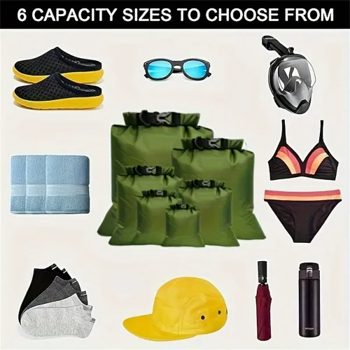 IPRee 6 PCOutdoor Waterproof Bag Dry Sack for Drifting Boating Floating Kayaking Beach Waterproof Beach bag Long-lasting dry bag