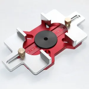 ENJOYWOOD Adjustable 2 in 1 Invisible Fastener Slotting Bracket Mortising Jig Wood Trimmer Router Tool Drawer Handle Punching Template