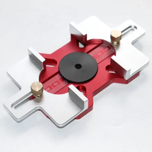 ENJOYWOOD Adjustable 2 in 1 Invisible Fastener Slotting Bracket Mortising Jig Wood Trimmer Router Tool Drawer Handle Punching Template