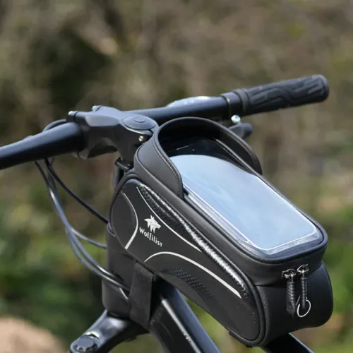 Wolfilist Bike Bag 2L Large Capacity Waterproof With Sun-Visor Rain Cover Phone Holder - Perfect Bicycle Equipment