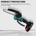 Drillpro Brushless 21V 6-Inch Electric Saw Chainsaw for Efficient Cutting Comfortable Anti-Skid Design Efficient Heat Dissipation Suitable for Wood Cutting Pruning and Forestry