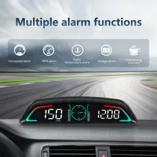 Universal Car Head-Up Display HUD Multi-Functional Display Multiple Alarm Functions Time Speed Distance Driving Fuel Consumption