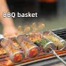 IPRee Round BBQ Basket Stainless Steel Rolling Grilling Basket Wire Mesh Cylinder Grill Basket Portable Outdoor Camping Barbecue Rack