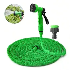 Flexible Garden Hose Set 7-Function Spray Gun Hose Expandable High Pressure Car Wash Hose 7 Water Spray Functions Water Gun for Home Garden Watering Hose