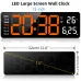 AGSIVO 13 Inch Digital Wall Clock Large LED Display with Remote Control / Automatic Brightness / Indoor Temperature / Date / Week / 12/24H For Home Office Classroom