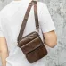 Ekphero Zipper Genuine Leather Messenger Bags Business Small Crossbody Bag Casual Travel Flap Shoulder Bag