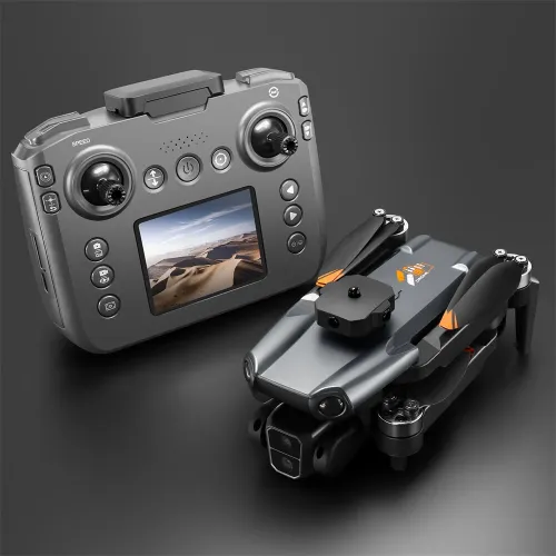 YLR/C S119 WiFi FPV with LCD Screen Controller HD Dual Camera Servo Gimbal 360 Obstacle Avoidance Brushless Foldable RC Drone Quadcopter RTF