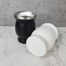 8oz Tea Yerba Mate Cup 304 Inox Double-Wall Insulated Vacuum Stainless Steel Mate Straw Tea Coffee Set With Spoon Brush Bombilla