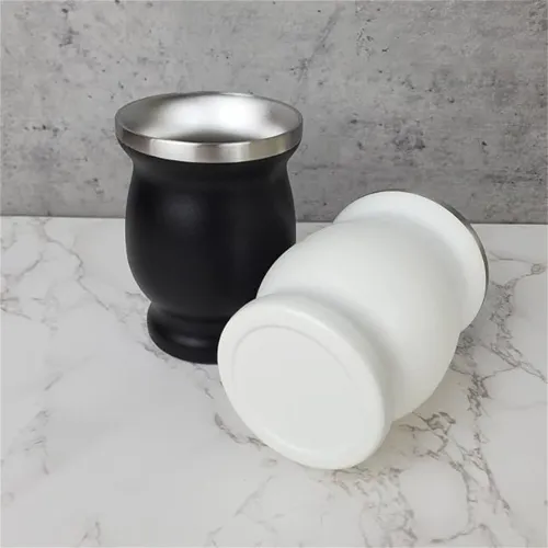 8oz Tea Yerba Mate Cup 304 Inox Double-Wall Insulated Vacuum Stainless Steel Mate Straw Tea Coffee Set With Spoon Brush Bombilla