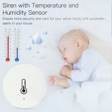 Tuya ZIGBE Temperature and Humidity Sensor with Siren Intelligent APP Remote Control Thermometer Hygrometer Detector