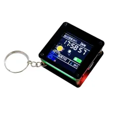 ESP32C3 1.44in LCD Display Portable Pendant DIY Desktop Clock Decoration Desktop Small Ornaments Portable Pendant LVGL Astronaut ST7735