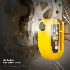 BENGGOBicycle Disc Brake Lock 130dB Loud Alarm Anti-thief Protection Aluminum Alloy Waterproof Reminding Rope Lock for Bike Motorcycle