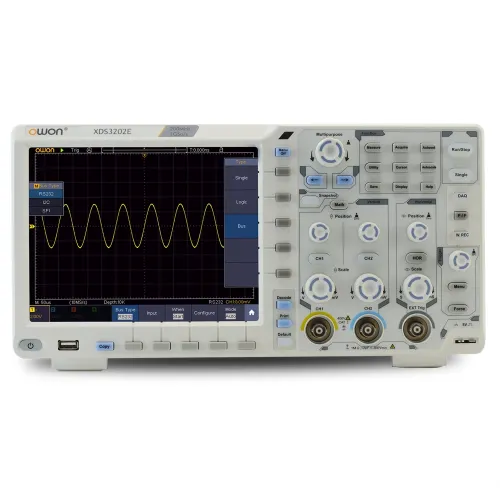OWON XDS3202E Oscilloscope High Performance 200MHz Bandwidth 1GS/s Sampling 8-bit Resolution Advanced Trigger Types Comprehensive Display User-friendly Data Transfer Interface