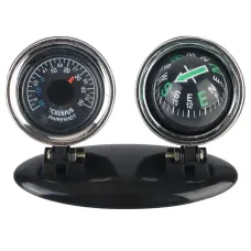 2 in 1 Car Ornaments Compass with Thermometer Direction Dashboard Ball for Cars Trucks SUVs