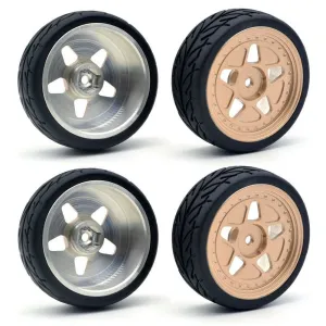 4PCS ZD Racing EX16 S16 1/16 RC Car Spare Tires Wheels Metal Rims 6630 Vehicles Models Parts Accessories
