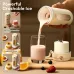 Portable Juicer Blender 350ml With 10 Blades Electric Fruit Juicer USB Charging Lemon Orange Fruit Juicing Cup Smoothie Blender Machine