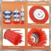 9 PCS Filament Abrasive Nylon Wire Brush Wheel Set Rust Paint Remover 1/4 Inch Hex Drill Shank Metal Wood Plastic Cleaner Light Sanding Deburring Cleaning Tools