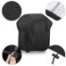 KING DO WAY BBQ Grill Cover 30x25x47'' Heavy Duty Waterproof Windproof Dust UV Resistant with Handle Straps Storage Bag Windproof Buckle and Shrink Rope for Weber Brinkmann Char-Broil Holland