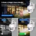 Srihome SH028 8MP 4K Outdoor Security Camera PTZ WiFi Smart Motion Tracking Color Night Vision Two Way Audio IP66 Waterproof Metal Casing Smart Home CCTV Cameras