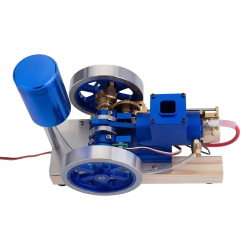 STARPOWER Mini Four Stroke Gasoline Engine Internal Combustion Engine Model with Wooden Base Physics Experiment Science Discovery Production Invention Gift Collection Toys