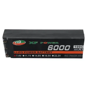 XF POWER 7.4V 6000mAh 100C 2S LiPo Battery T Deans Plug for RC Drone