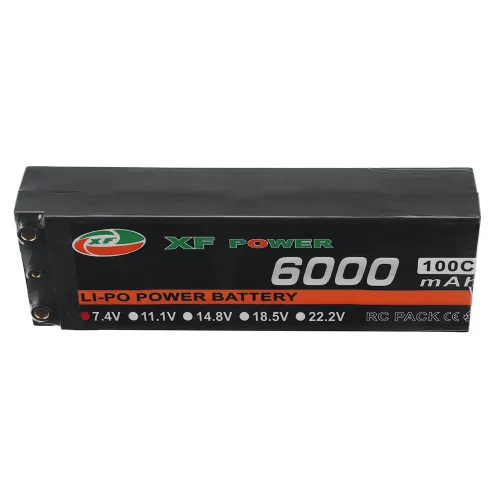 XF POWER 7.4V 6000mAh 100C 2S LiPo Battery T Deans Plug for RC Drone