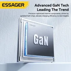 [GaN Tech] ESSAGER ES-CD46 65W 2-Port USB PD Charger USB-A+Type-C PD3.0/2.0 QC4.0 FCP SCP DCP AFC PPS iP2.4A Fast Charging Wall Charger Adapter EU Plug US Plug for iPhone 16 16 Pro 15 14 13 Pro Max for Xiaomi 15pro for Samsung Galaxy Z Flip6