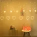 LED Light String Love Curtain Light Confession Proposal Valentine's Day Wedding Party Decoration Lantern Warm White IP44 Waterproof