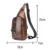 BULLCAPTAIN Men Genuine Leather Chest Bag Multi-pockets Compartment Fashion Casual Shoulder Backpack for Travel