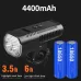 BENGGUO 3 in 1 Bike Headlight 1000Lm Brightness 4400mAh High Capacity Power Bank 8 Light Modes Waterproof Bicycle Front Light with 130db Horn for Night Cycling