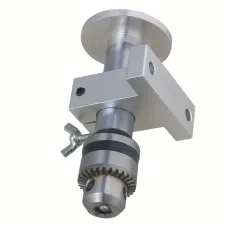 Telescopic Chuck Adjustable Stroke Steel Aluminum Center Height 31mm Clamping Range 0.6-6mm for Self-Made Lathes Woodworking Mounting Hole 6.5mm