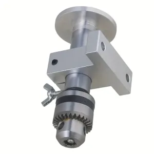 Telescopic Chuck Adjustable Stroke Steel Aluminum Center Height 31mm Clamping Range 0.6-6mm for Self-Made Lathes Woodworking Mounting Hole 6.5mm