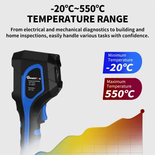MUSTOOL 256x192 Visible light Thermal Imager Dual lens High Resolution Infrared Camera Wide Temperature Range Industrial 550 Handheld Thermal Imaging Device Rechargeable Battery