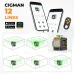 CIGMAN CM-S03 Laser Level 12 Lines LCD Display Green Beam 3x360 Self Leveling Tool IP54 Rechargeable Battery Remote Control for Construction Alignment