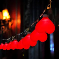 1 To 8 Solar Red Love Valentine's Day Courtyard Garden Decorative Love Chandelier Lights Outdoor Garden Lamp for Holiday Celebration