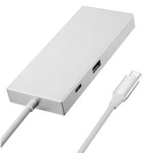 7-IN-1 Multifunctional Type-C Hub Adapter Docking Station with USB3.0 Type-C 3.1 PD 4K HDMI-Compatible SD/TF Card Reader Slot for Laptop PC Computer