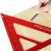 90/45 Degree Aluminum Alloy Multi-function Woodworking Triangle Ruler Inch Scale Precision Triangle Ruler