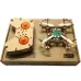 DIY Wooden Remote Control Drone Assembly Kit Remote Control Quadcopter Aircraft Altitude Hold Learning Flying Stem Education Toy Chrismas Gift