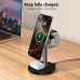 S11 15W Magnetic Wireless Charger Fast Wireless Charging Stand for Smart Phones for iPhone 16 16 Pro 15 14 13 Pro Max for Huawei Pura X for Xiaomi 15pro for Airpods for Apple Watch