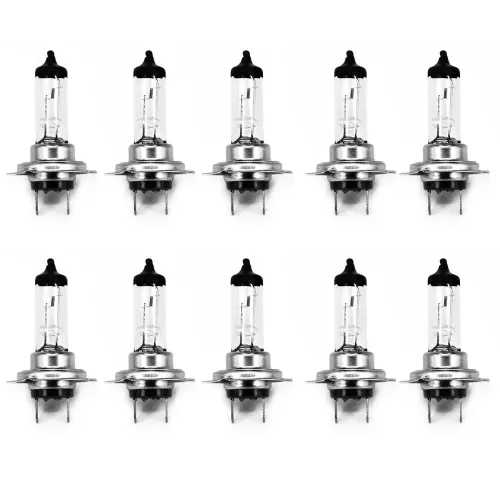 10PCS H7 55W 12V Bulb Headlight Halogen Lamp Car HeadLight Bulbs Car Halogen Headlight Bulb Super Warm White Light Replacement Bulbs
