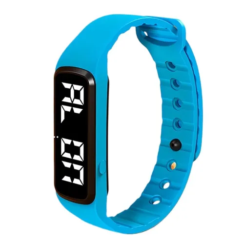 UN116 Step Counting Watch with Timer Pedometer Vibration Reminder IP67 Waterproof USB Charging Fitness Tracker Health Monitor LED Display Smart Bracelet