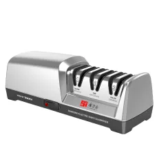 Household Automatic Multifunctional Quick Sharpener Electric Knife Sharpener 3-Stage System 15-20 Degrees Stainless Steel Kitchen Knive Sharpening Polishing