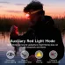 BIKIGHA40Mini Sensor Headlamp with Spotlight & Floodlight Wave Sensing 3-Color Light, IP44 Waterproof USB-Rechargeable Headlight for Camping Hiking Fishing