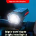 BIKIGHSolar Rechargeable LEBicycle Headlight Anti-glare Type-Charging Waterproof Bike Front Light for MTB Night Riding Safety