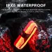 ROCKBROREX01 Smart Brake Sensing Bike Taillight 500mAh Battery5 Light Modes USB-Rechargeable IPX6 Waterproof Bicycle Rear Light with Wireless Remote for Cycling