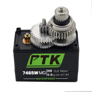 PTK 7465 MG 25T Aluminum Gear 180 9g Digital Waterproof RC Servo for Robot Fixed Wing Car and Aircraft Model