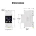 TUYA WM-AXA1-TW-E2S WiFi Smart Switch 80A Load Remote Control LED Display Fire Retardant Housing Energy Monitoring
