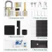 36pcs Lock Pick Set Transparent Training Locks Lock Picking Practice Kit Anti Slip Grip Lock Picks High Precision Cylinder Locksmith Tools Portable Storage Bag