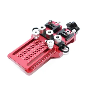 ENJOYWOOD Doweling Jig Hole Puncher Drill Guide Tool with Metric and Imperial Scales Precise Alignment Slots